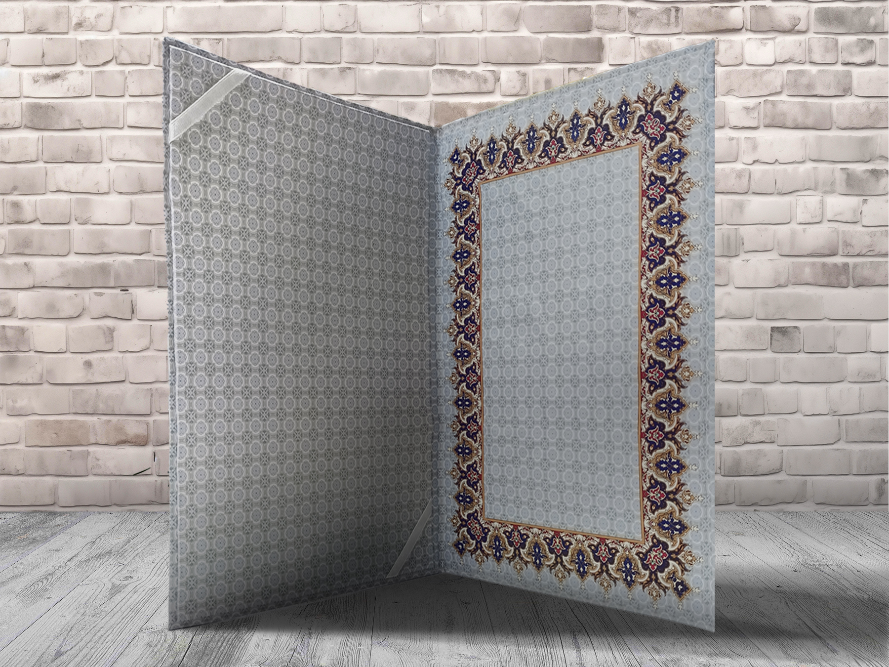 لوح تقدیر اسلیمی سفید (جلد سخت)