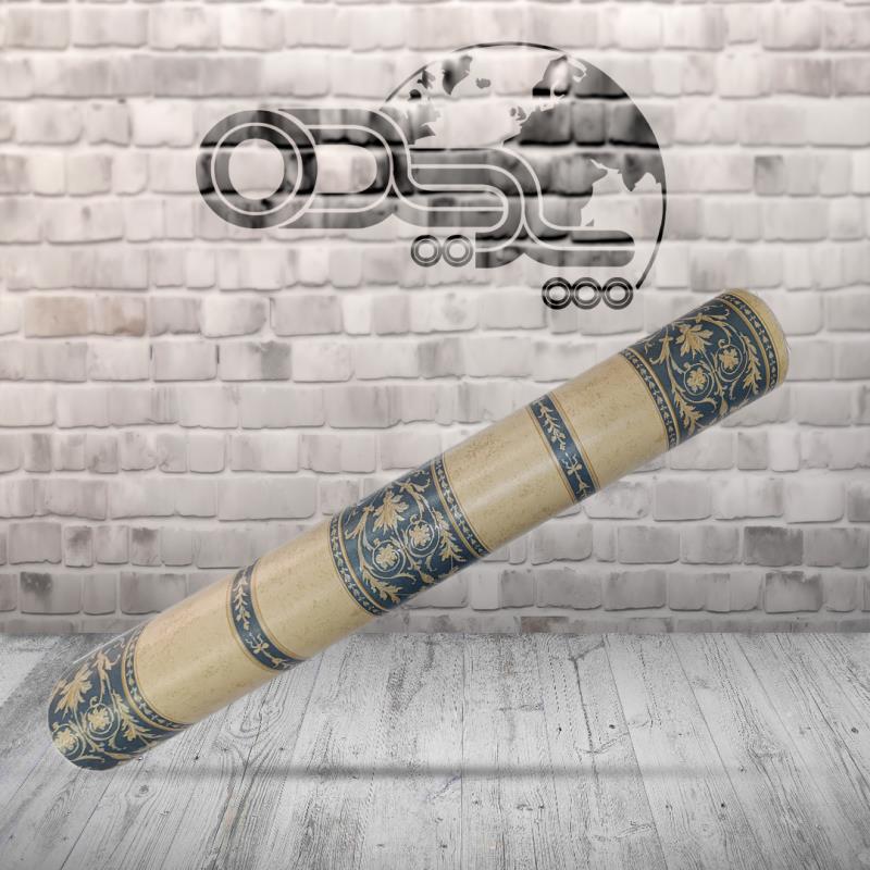 برچسب دکوری گلدار سبز و سفید عرض 60